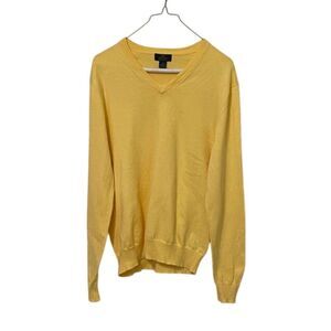 Brooks Brothers 346 Yellow Supima Cotton Pullover Sweater Mens Size Medium